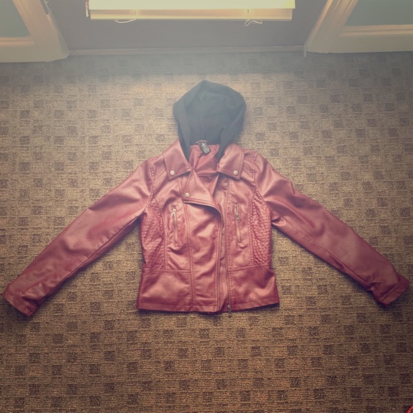 Rue 21 Maroon Moto Jacket. NWOT. - Picture 1 of 4